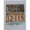 Image 1 : (2) Saskatchewan License Plates: 1945 & 1948