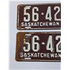 Image 2 : (2) Saskatchewan License Plates - 1949