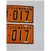 Image 3 : (2) Saskatchewan License Plates - 1950