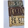 Image 2 : (3) Saskatchewan License Plates - 1951, 1954, 1956