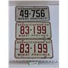 Image 1 : (3) Saskatchewan License Plates - 1958, 1959