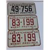 Image 2 : (3) Saskatchewan License Plates - 1958, 1959