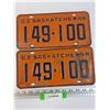 Image 1 : (2) Saskatchewan License Plates: 1963