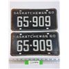 Image 1 : (2) Saskatchewan License Plates: 1960