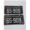 Image 2 : (2) Saskatchewan License Plates: 1960