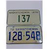 Image 3 : (2) Saskatchewan License Plates: 1972 & 1970