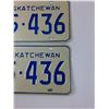 Image 3 : (2) Saskatchewan License Plates: 1972