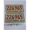 Image 1 : (2) Saskatchewan License Plates: 1971