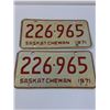 Image 2 : (2) Saskatchewan License Plates: 1971