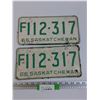 Image 1 : (2) Saskatchewan License Plates: 1966