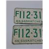 Image 2 : (2) Saskatchewan License Plates: 1966