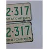 Image 3 : (2) Saskatchewan License Plates: 1966