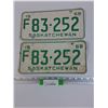 Image 1 : (2) Saskatchewan License Plates: 1968