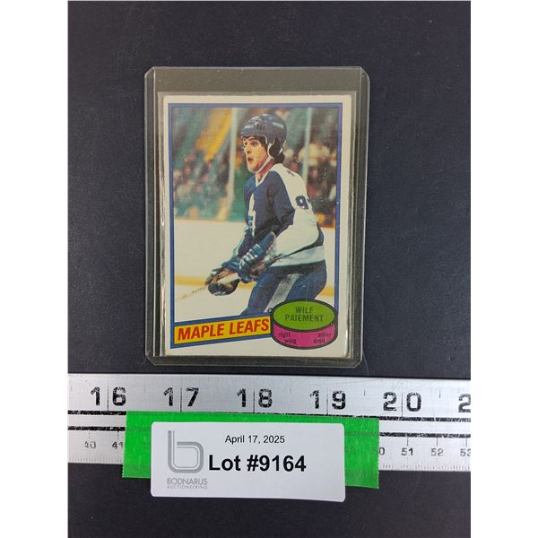 Wilf Palement 1980 OPC Hockey Trading Card - Cannot Authenticate