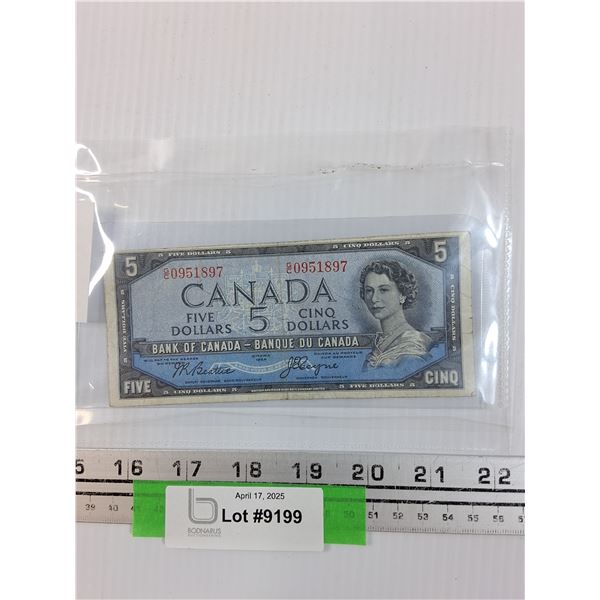 Canadian Five Dollar Bill - Devil's Face