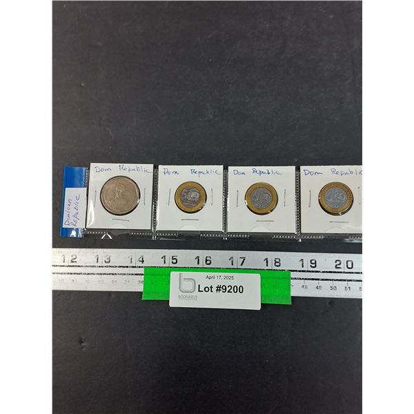 (4)  Dominican Republic Coins Collection