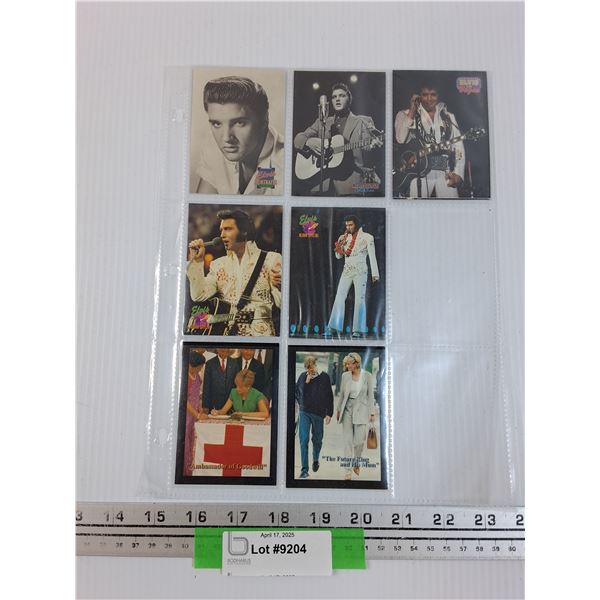 (5) Elvis Presley Collector Cards & (2) Princess Diana Collector Cards