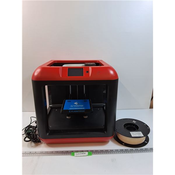 * Flash Force 3D Printer w/White Filament Roll - Works