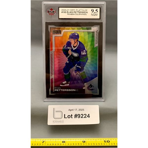 Elias Petterson OPC Platinum Rainbow Color Wheel Graded Hockey Trading Card