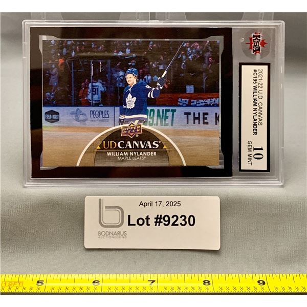 William Nylander Upper Deck Canvas Graded Hockey Card