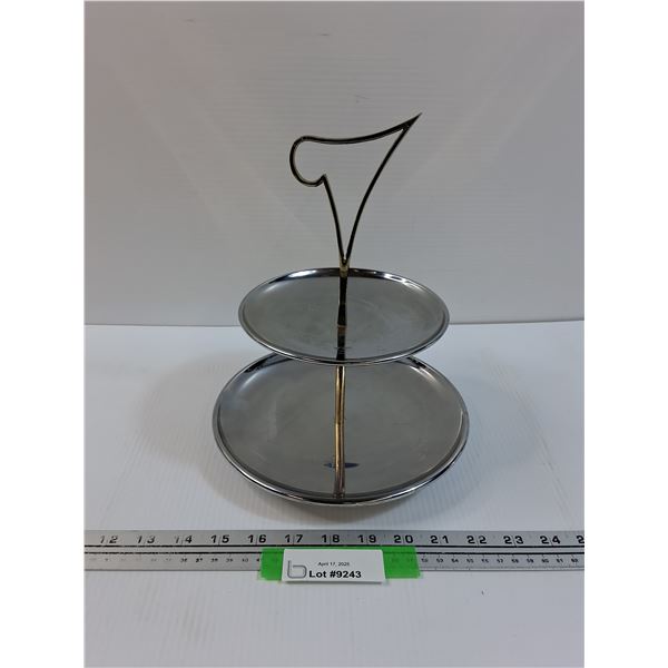 MCM Two-Tiered Dessert Serving Tray