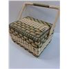 Image 4 : Vintage Sewing Basket w/Crochet Books & Thread