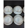 Image 4 : (6) Anchor Hocking Milk Glass Gold Rimmed Tea Cup Sets