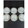Image 5 : (6) Anchor Hocking Milk Glass Gold Rimmed Tea Cup Sets