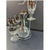 Image 2 : MCM Silver Fade Dorthy Thorpe- Style Wine Deanter Bar Set w/Chrome Caddy