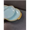 Image 2 : Fire King Delphite Blue Divided Serving Dish - 11" x 8"