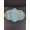 Image 5 : Fire King Delphite Blue Divided Serving Dish - 11" x 8"