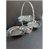 Image 2 : MCM Metal Leaf Three-Tierd Serving Tray