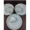 Image 5 : (3) Fire King Hostess Set in Delphite Blue (Tea Cup & Saucer Set)