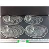 Image 1 : (4) Hostess Sets - Clear Glass Filligree Style (Tea Cup & Saucer)