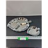 Image 1 : (2) MCM Leaf Serving Trays - (1) Divided Tray & (1) Candy Dish