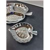 Image 3 : (2) MCM Leaf Serving Trays - (1) Divided Tray & (1) Candy Dish