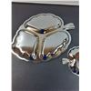 Image 4 : (2) MCM Leaf Serving Trays - (1) Divided Tray & (1) Candy Dish