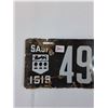 Image 2 : Saskatchewan License Plate - 1919