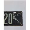 Image 2 : Saskatchewan License Plate - 1927