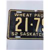 Image 2 : Saskatchewan License Plate - 1952