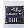 Image 2 : Saskatchewan License Plate - 1931 - Gross Weight