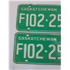 Image 2 : (2) Saskatchewan License Plate Set - 1969