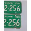 Image 3 : (2) Saskatchewan License Plate Set - 1969