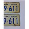Image 3 : Saskatchewan License Plate Set - 1972