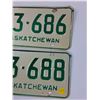 Image 3 : (2) Saskatchewan License Plate - 1974
