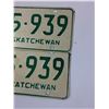 Image 3 : Saskatchewan License Plate Set - 1974