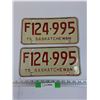 Image 1 : Saskatchewan License Plate Set - 1975
