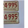 Image 3 : Saskatchewan License Plate Set - 1975