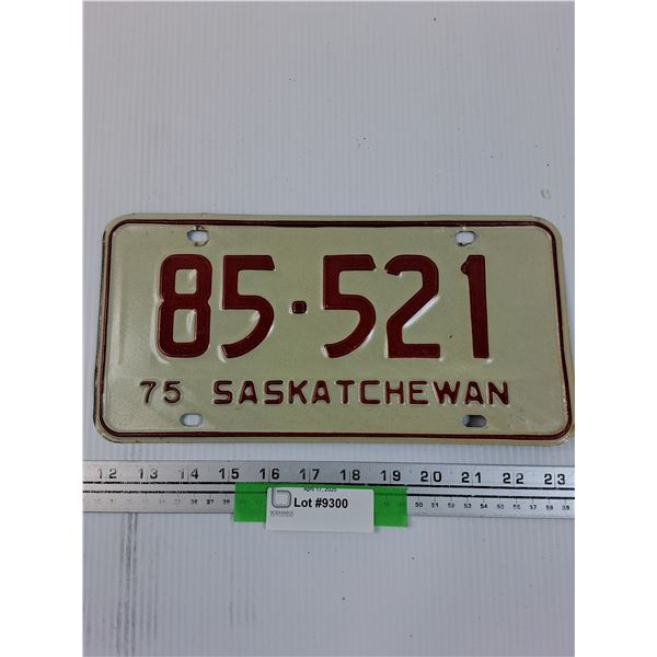 Saskatchewan License Plate - 1975