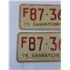 Image 2 : Saskatchewan License Plate Set - 1975